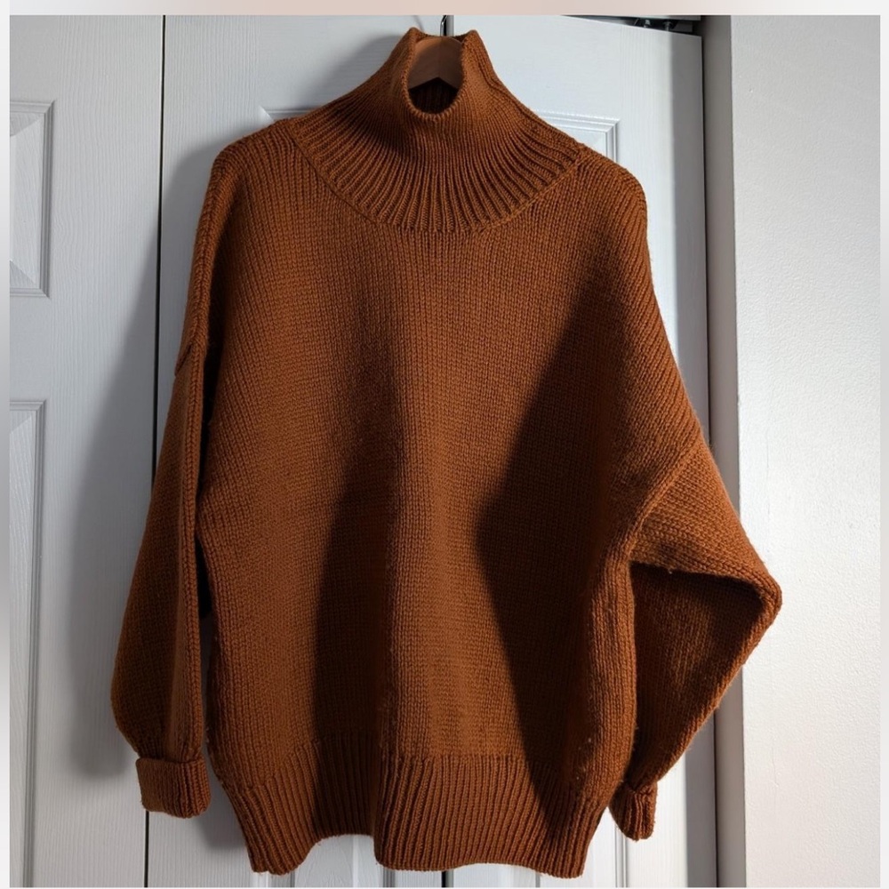 Jaggery London 100% Wool Nora Jumper, Carmelo, size 2